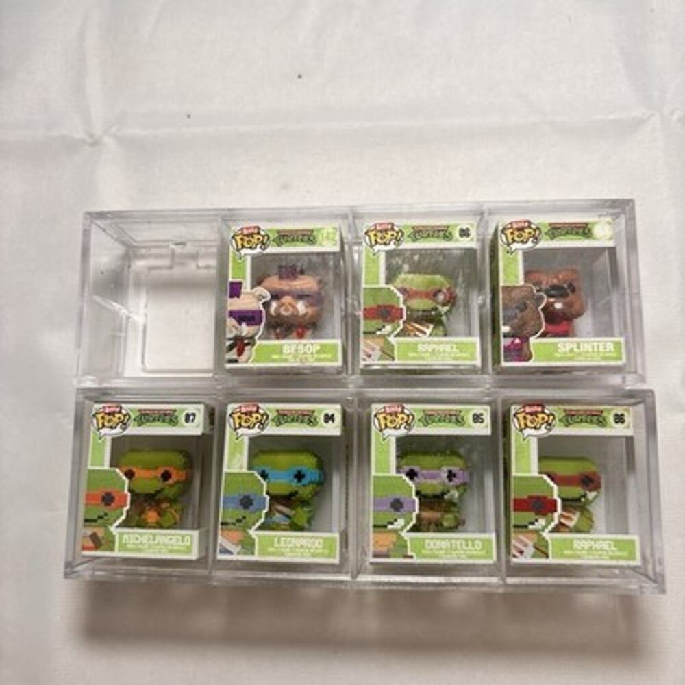Funko Bitty Pop Teenage Mutant Ninja Turtles TMNT Mini Figures Lot of 7